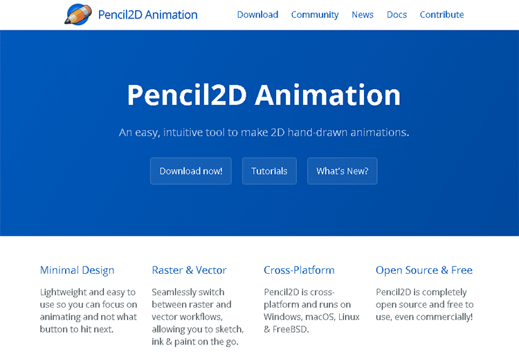 Adobe animační software-pencil2D