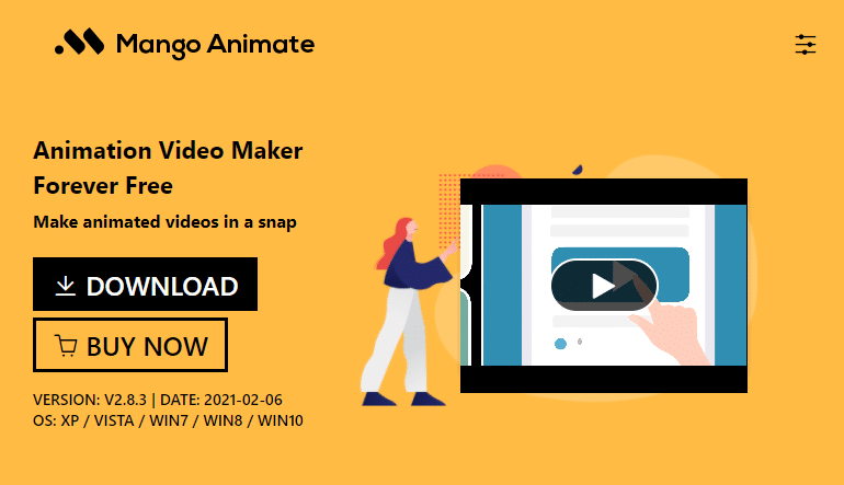 Software gratuito de animação desenhada à mão - Mango Animate Animation Maker