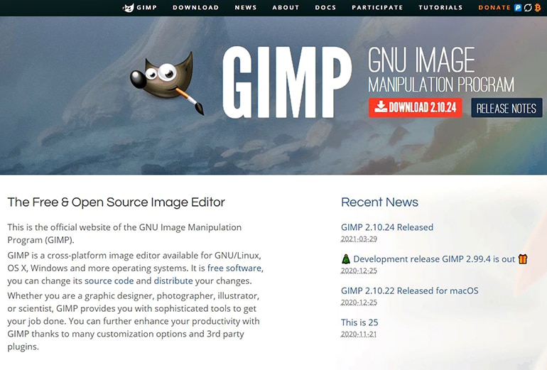 GIMP: a open-source image editor