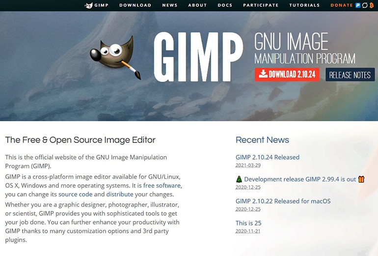 GIMP：開源圖像編輯器