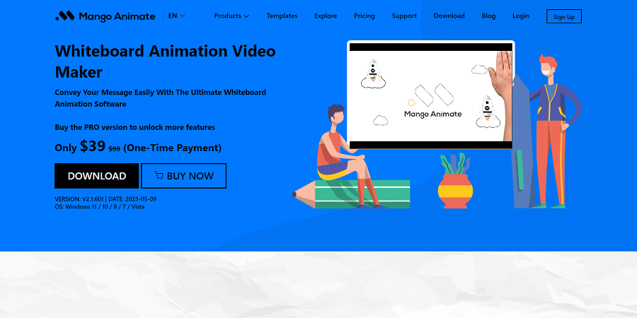 crear un video de animación de pizarra gratis