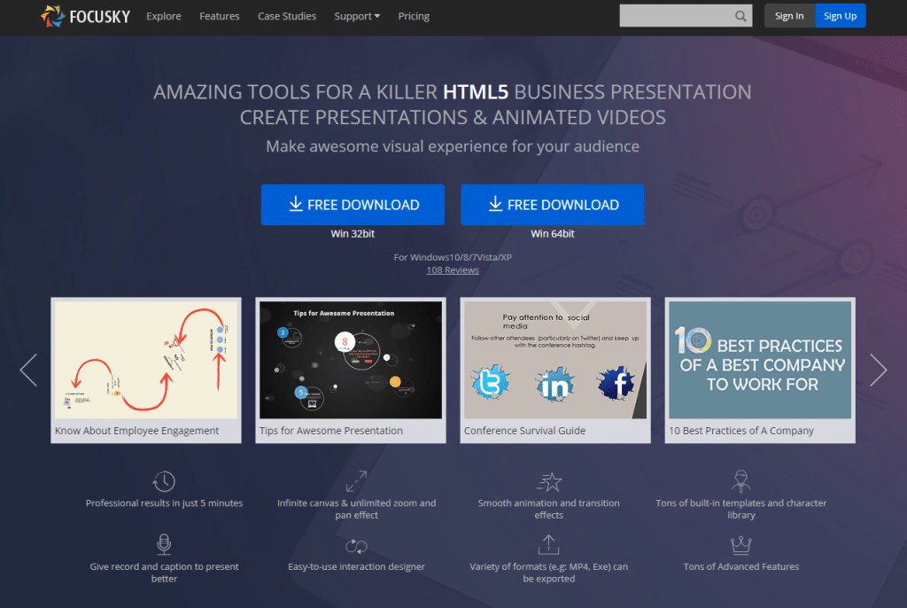 focusky animated slideshow creator