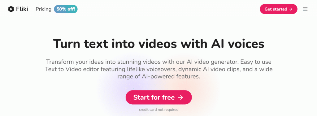 AI animation generator Fliki
