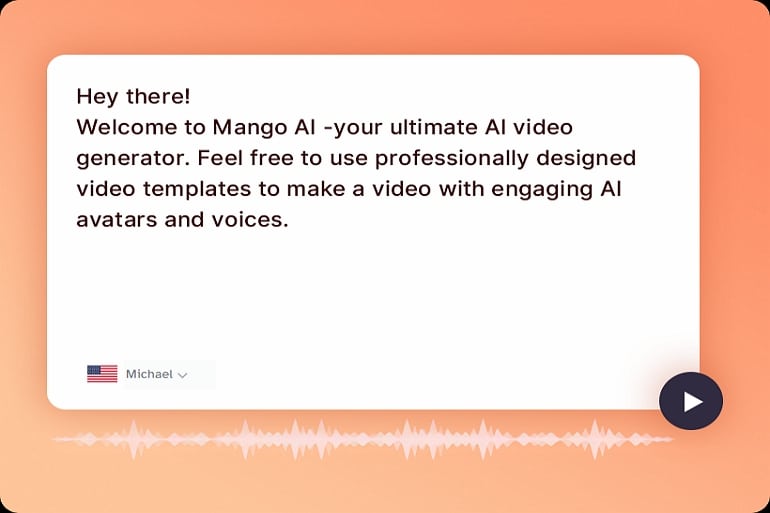 ai безплатно клониране на глас Mango AI
