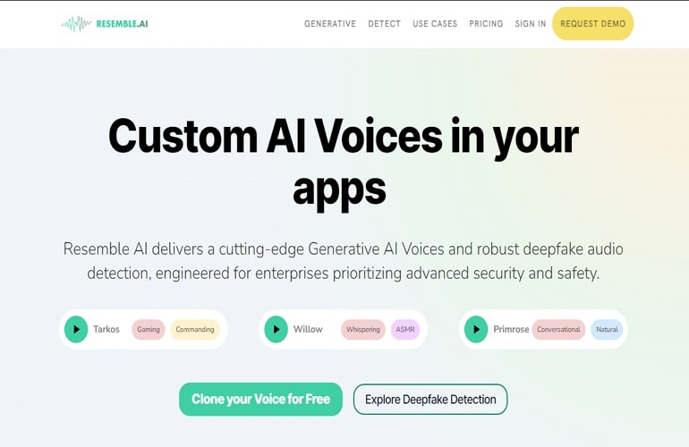 ai voice cloning free Resemble