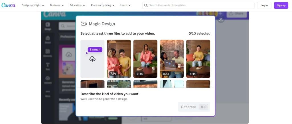 AI-video-editor Canva