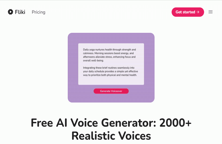 ai voice generator Fliki