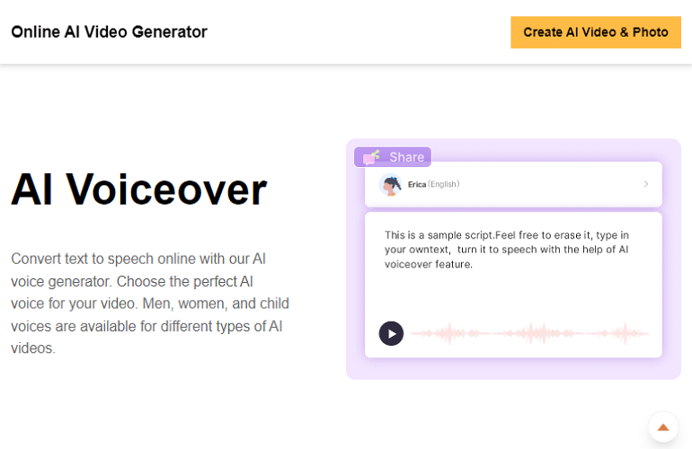kostenloser KI-Voice-Over-Generator Mango AI
