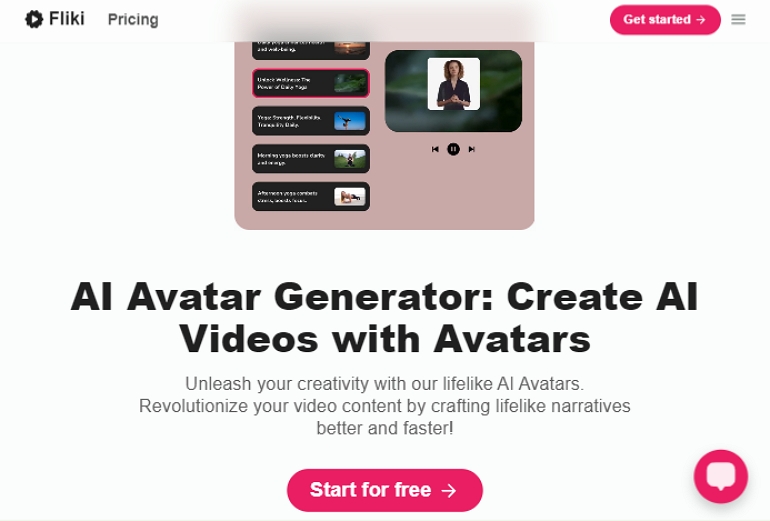 metinden konuşmaya avatar yaratıcısı Fliki