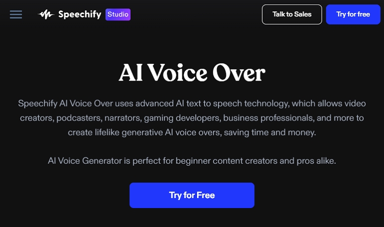 配音生成器 Speechify