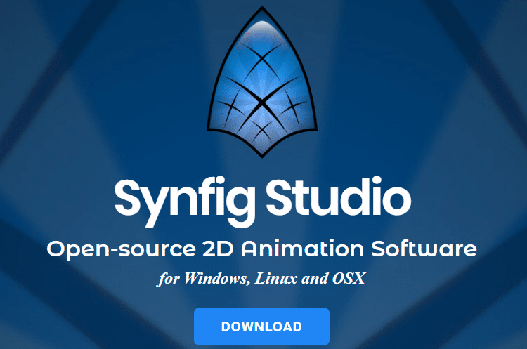 open-source and free 2D animation software:  Synfig Studio 