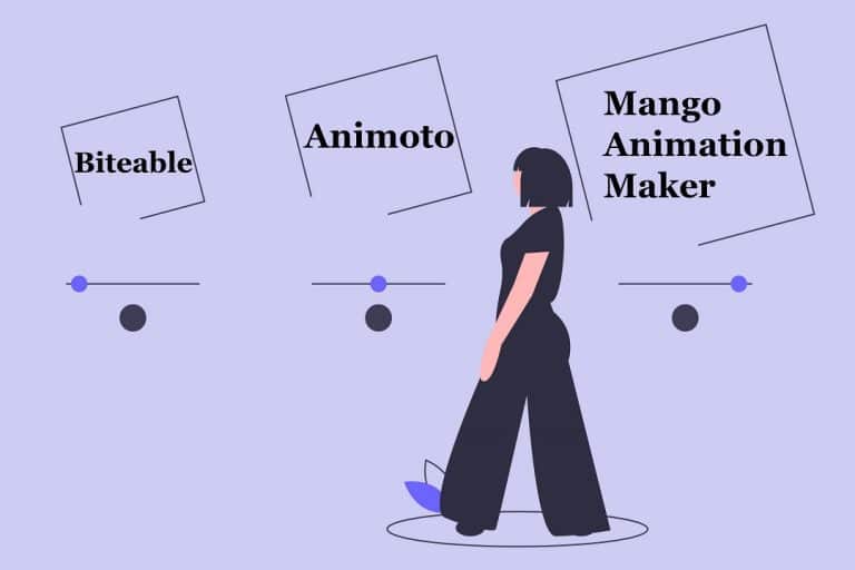 ביקורות פנימיות אלטרנטיביות לנשיכות. Biteable לעומת Animoto vs Mango Animation Maker