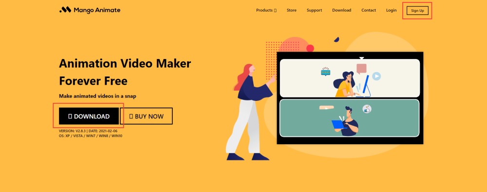 Mango Animation Maker Web Page