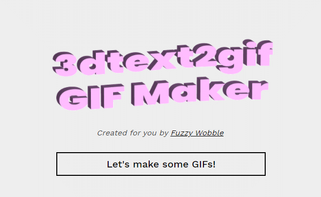 3dtext2gif 3d 文本 Gif 生成器