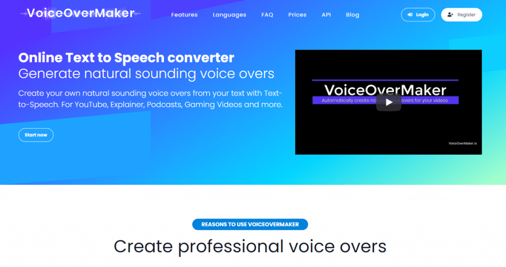 VoiceOvermaker текст в речь видео производитель