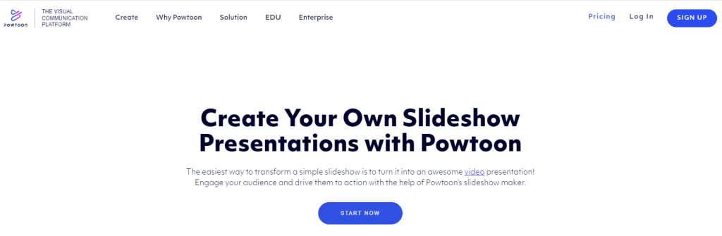 powtoon animated slideshow maker