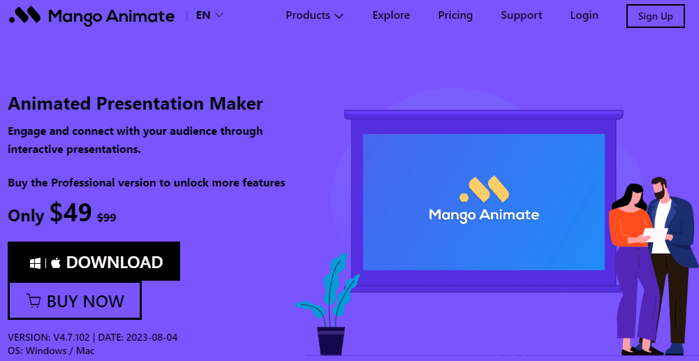 un meilleur logiciel de présentation interactive Mango PM