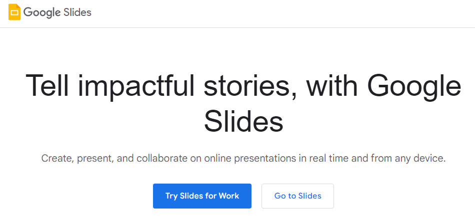 interaktiv præsentationsproducent Google Slides