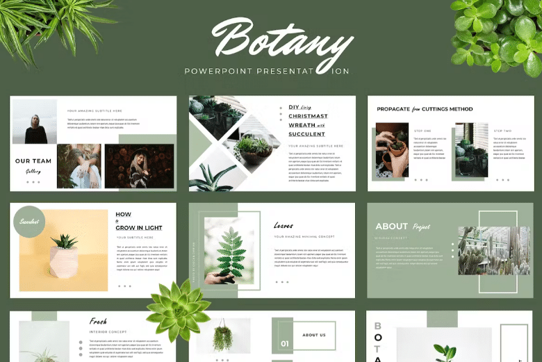Botany PowerPoint Presentation For Eco Themes Interactive PowerPoint Templates