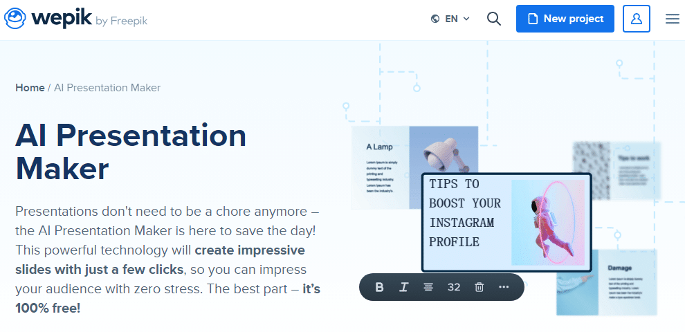 Create Interactive PPT By Wepik