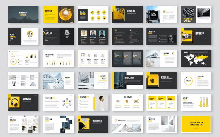 العرض التقديمي البسيط يكون متميزًا بين قوالب PowerPoint التفاعلية المجانية الأخرى