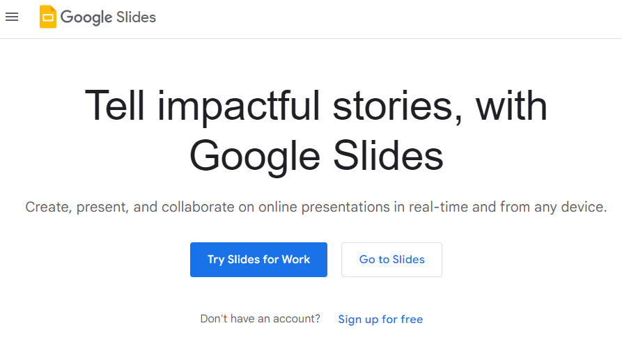 Google 슬라이드는 다른 기조 연설 대안을 돋보이게 합니다.