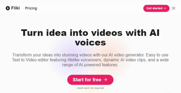 ai videogenerator Fliki