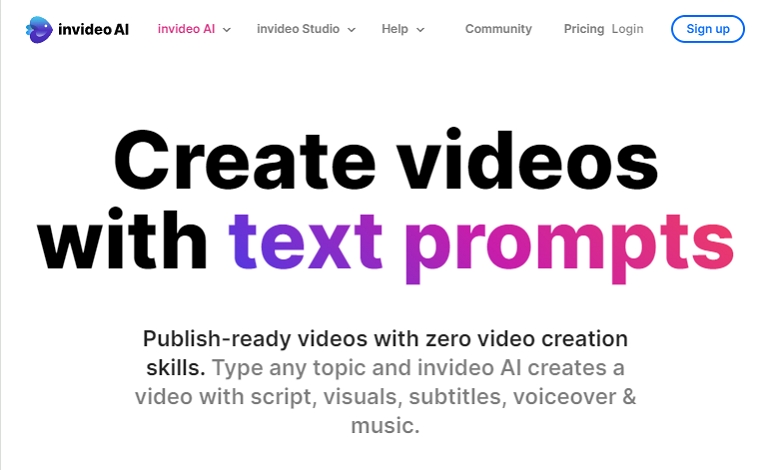 ai video generator Invideo