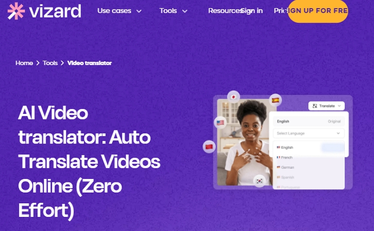 ai video translator Vizard