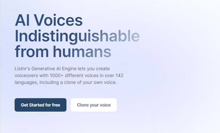 text to ai voice Listnr