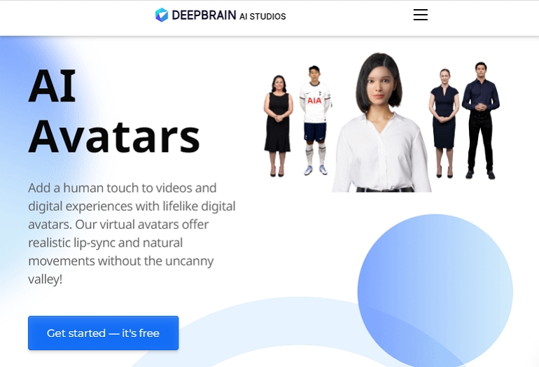 nhà sản xuất avatar Deepbrain