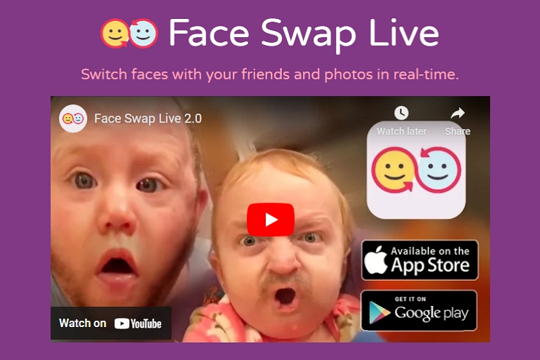 تطبيق تبديل الوجوه Face Swap Live