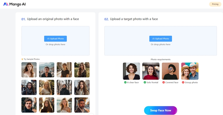 face swap app Mango AI