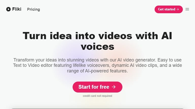 text to video Fliki