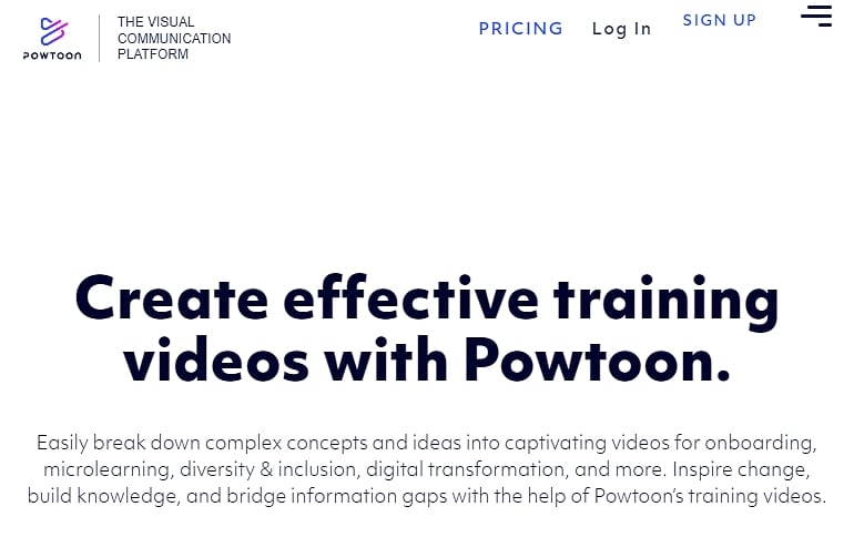 софтуер за видео обучение Powtoon