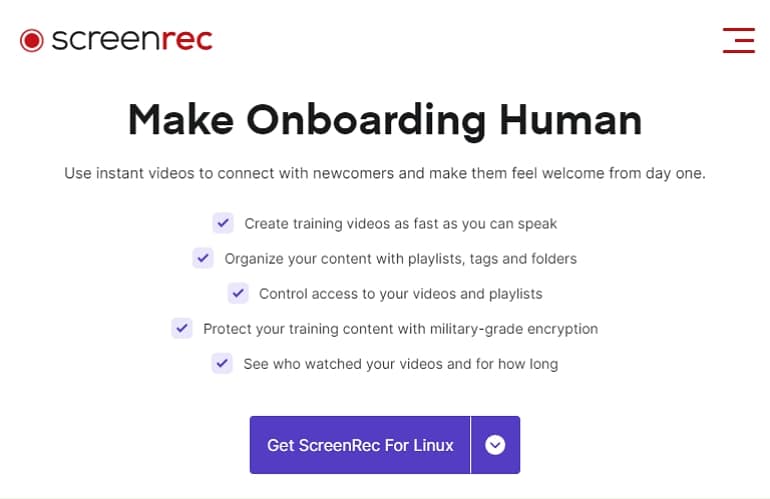 training video software ScreenRec