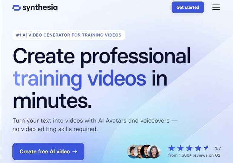 trainingsvideosoftware Synthesia