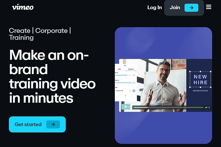 phần mềm video đào tạo Vimeo