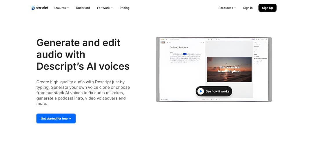 AI-voice-cloning-free-Descript