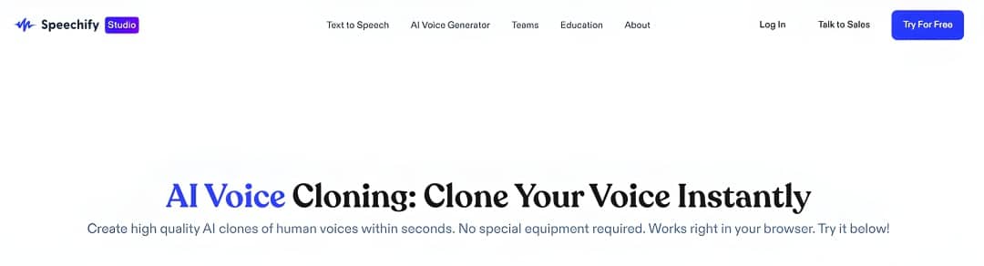 AI-voice-cloning-free-Speechify