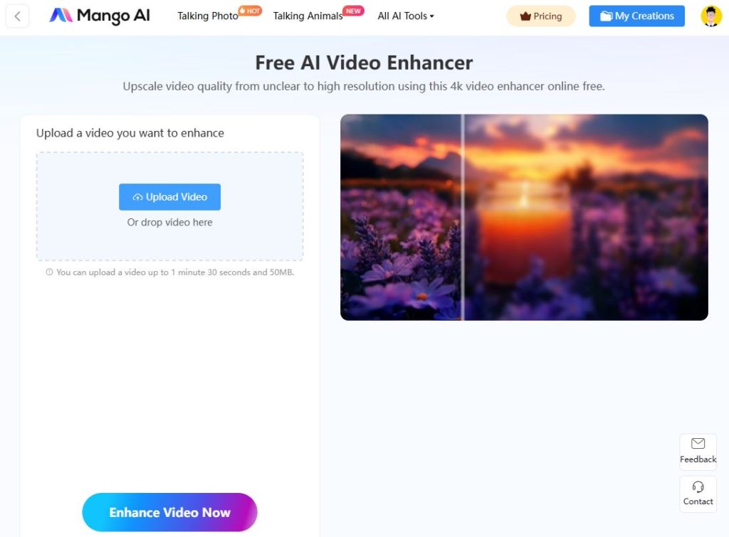 4k video enhancer online free