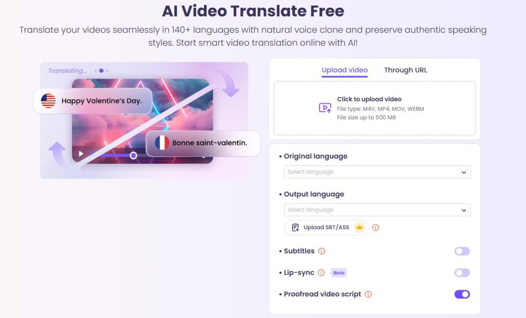 free-video-translator-vidnoz