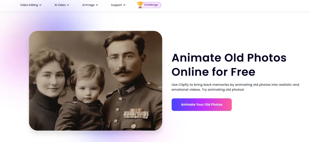 Clipfly 動畫照片 ai