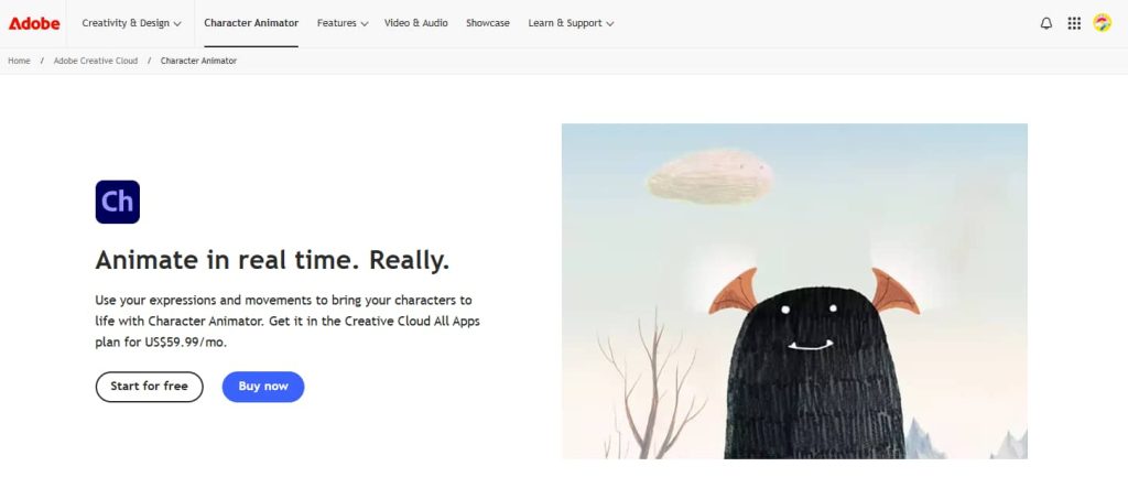 Adobe Character Animator lip sync app​