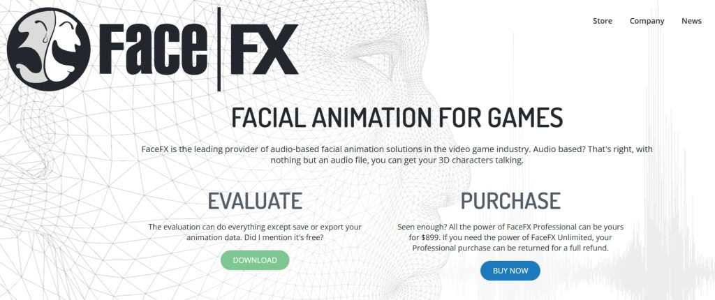 FaceFX lip sync app​