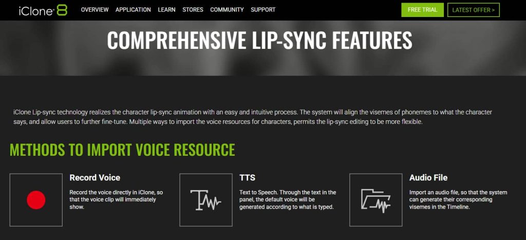 iClone lip sync app​