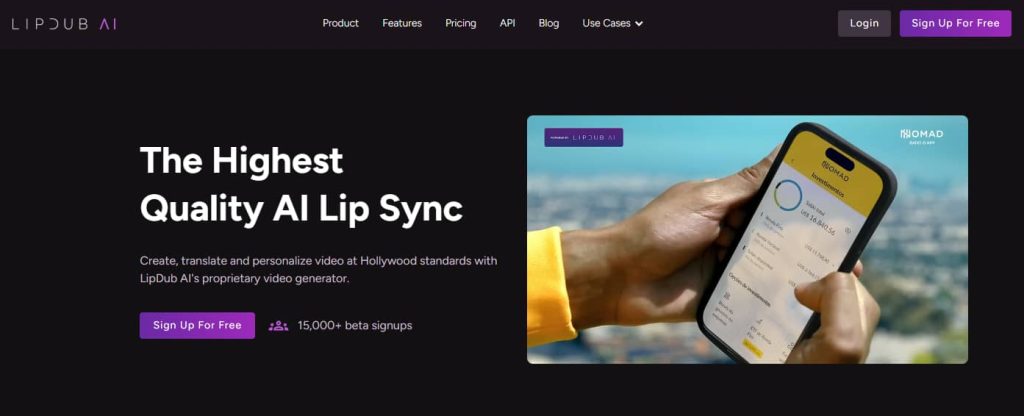 LipDub AI lip sync app​