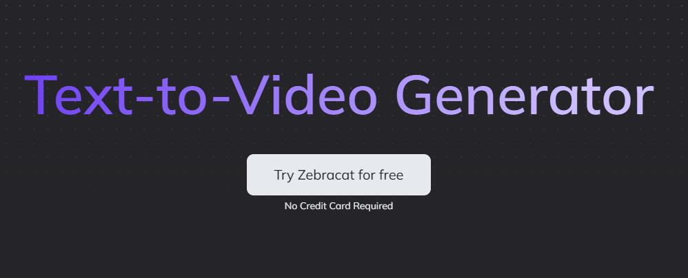 creatore di testo in video zebracat